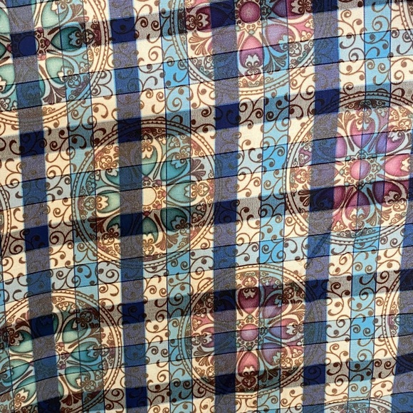 7 Downie St London Couture 2X XXL Blue Plaid Short Sleeve Shirt - Picture 7 of 15